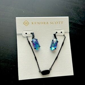 Authentic Kendra Scott Earrings and Fern Necklace